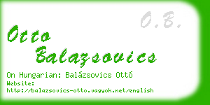 otto balazsovics business card