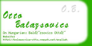 otto balazsovics business card